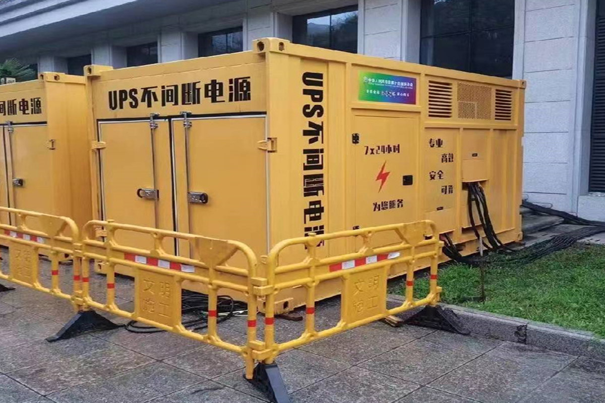 文县发电机租赁施工现场